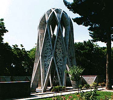 A mausoleum erected to Omar Khayyam in Nishapur Iran
 